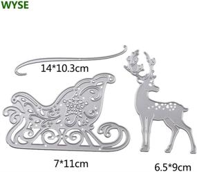 img 2 attached to 🦌 WYSE Metal Cutting Die for DIY Scrapbooking - Christmas Deer Sledding Dies with Card Template (Deer sled)