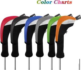 img 3 attached to Andux Golf 460cc Driver Wood Club Head Covers: 4pcs Set with Interchangeable No. Tags and Long Neck