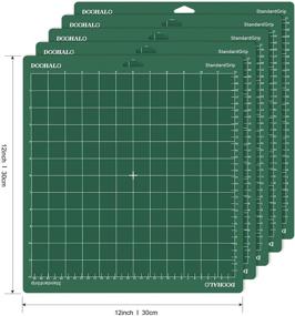 img 3 attached to 🔪 DooHalo Cutting Mat 5 Pack - 12 X 12 inch Standard Grip Adhesive Vinyl Mats for Cricut Maker, Explore Air2/One, Smart Cutting Machine Expression