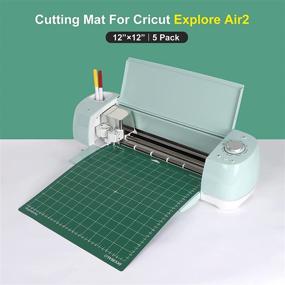 img 2 attached to 🔪 DooHalo Cutting Mat 5 Pack - 12 X 12 inch Standard Grip Adhesive Vinyl Mats for Cricut Maker, Explore Air2/One, Smart Cutting Machine Expression