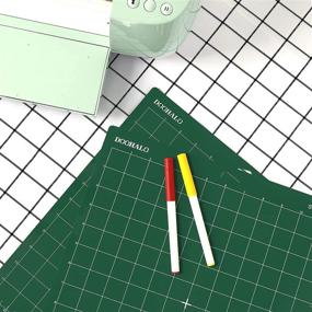 img 1 attached to 🔪 DooHalo Cutting Mat 5 Pack - 12 X 12 inch Standard Grip Adhesive Vinyl Mats for Cricut Maker, Explore Air2/One, Smart Cutting Machine Expression