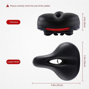 img 3 attached to 🚲 IPOW Comfort Bike Seat - Padded Memory Foam Saddle with Dual Shock Absorption for Men and Women - Universal Fit for Indoor and Outdoor Bikes