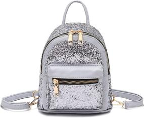 img 4 attached to Girls Sequin Backpack Leather Purse Women's Handbags & Wallets