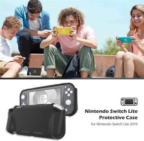 img 2 attached to 🎮 Nintendo Switch Lite Case - Slim TPU Grip Cover Skin | Shock-Proof, Anti-Scratch Protective Case for 2019 Release – Black