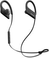 panasonic wings sport headphones rp-bts35-k - ultra-light wireless bluetooth sport earbud with 3d flex sport clips, microphone, call/volume controller, and ipx5 rated water-resistant (black) logo