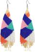 earrings handmade bohemian statement colorful logo