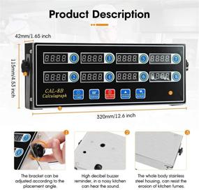 img 1 attached to 🕰️ BEAMNOVA 8-Channel Digital Kitchen Timer Clock with Loud Ring Alarm, Stainless Steel Timers Calculagraph for Cooking & Commercial Use