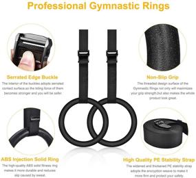 img 3 attached to 🤸 Newtion Gymnastic Rings: 15ft Adjustable Buckle Straps for Cross-Training, Fitness, Bodybuilding, and Pull-Ups