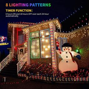 img 3 attached to 🎄 Battery Operated Christmas Lights - Tcamp 33ft 100LED Fairy String Lights with Remote Timer, 8 Modes Waterproof for Indoor Outdoor, Christmas Tree, Wreath, Party Decor (Colored)