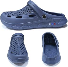 img 2 attached to BEVEMON Men's Garden Clogs Slippers Sandals - Comfortable and Stylish Shoes for Outdoor Activities