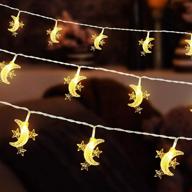 🎄 acelist 40 led warm white light christmas star & moon mini string lights: perfect holiday & ramadan xmas decor for gardens, patios, homes, weddings, mother's day & parties логотип