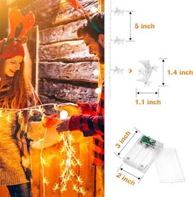 img 2 attached to 🎄 AceList 40 LED Warm White Light Christmas Star & Moon Mini String Lights: Perfect Holiday & Ramadan Xmas Decor for Gardens, Patios, Homes, Weddings, Mother's Day & Parties