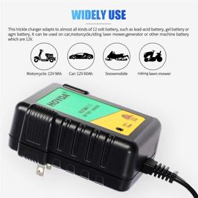img 2 attached to 🔋 HYOA 12v 750mA Trickle Battery Charger for Car Automotive Motorcycles and Lawn Mower - Lead Acid Gel/AGM - Maintain Charger