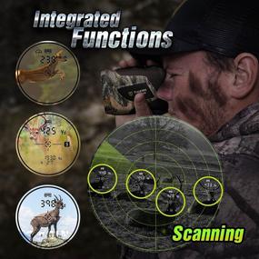 img 3 attached to 🎯 TIDEWE Hunting Rangefinder with Rechargeable Battery -Camouflage 700/1000Y Laser Range Finder 6X Magnification; Distance, Angle, Speed, Scan - Waterproof and Multi Functional with Case