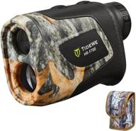 🎯 tidewe hunting rangefinder with rechargeable battery -camouflage 700/1000y laser range finder 6x magnification; distance, angle, speed, scan - waterproof and multi functional with case logo