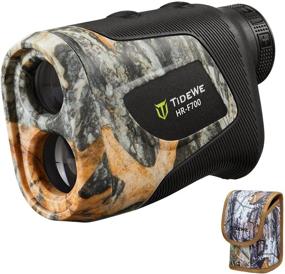 img 4 attached to 🎯 TIDEWE Hunting Rangefinder with Rechargeable Battery -Camouflage 700/1000Y Laser Range Finder 6X Magnification; Distance, Angle, Speed, Scan - Waterproof and Multi Functional with Case