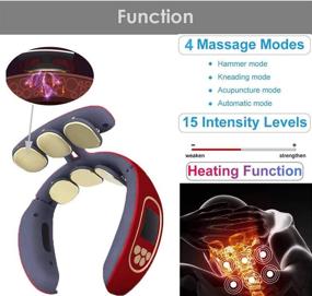 img 1 attached to 💆 Портативный массажер для шеи с обогревом, FreshLife Neckology умный массажер для шеи, электрическое устройство для массажа шеи (6 насадок)