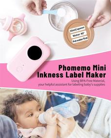 img 3 attached to 🎀 Phomemo D30 Pink Label Maker Machine with Tape - Versatile Bluetooth Thermal Label Printer for Home, Office, Kitchen, Organizer, Small Business Supplies - Waterproof and Great Gift Option (2021)