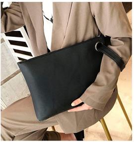 img 2 attached to 👜 Stylish Vegan Envelope Clutch Bag: PU Leather Handbag Perfect for Beach Holiday and Beyond