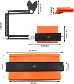 img 1 attached to KHURASAN Contour Gauge Profile Tool & Angle Measuring Tool: Essential Woodworking and Tile Installation Equipment for Precise Results