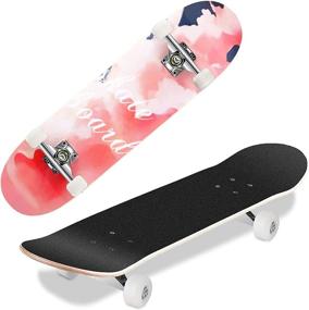 img 4 attached to 🛹 WeSkate 31 Inch Complete Skateboard for Beginners: Ideal Skateboard for Kids, Teens, and Adults