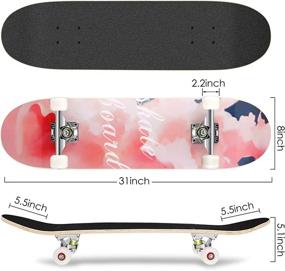 img 1 attached to 🛹 WeSkate 31 Inch Complete Skateboard for Beginners: Ideal Skateboard for Kids, Teens, and Adults