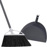 🧹 radley & stowe angle broom & dustpan set: dual-textured bristles, grey logo