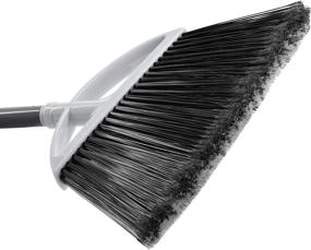 img 1 attached to 🧹 Radley & Stowe Angle Broom & Dustpan Set: Dual-Textured Bristles, Grey