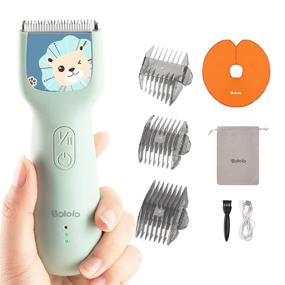 img 4 attached to 🦁 Revolutionary Bololo Baby Hair Clippers: Quiet, Cordless & Waterproof Trimmer for Kids with Autism - ABS Ceramic Blade, Haircut Kit for People of All Ages, Blue Lion Design