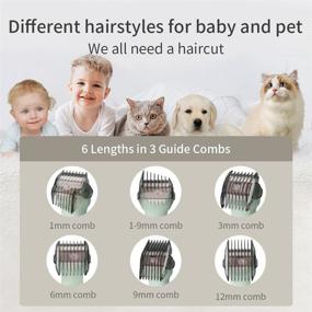 img 3 attached to 🦁 Revolutionary Bololo Baby Hair Clippers: Quiet, Cordless & Waterproof Trimmer for Kids with Autism - ABS Ceramic Blade, Haircut Kit for People of All Ages, Blue Lion Design