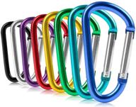 🔑 zeinze carabiner clip set - 8 pack of small aluminum d-ring spring loaded gate keychain carabiners for improved outdoor camping and locking needs логотип