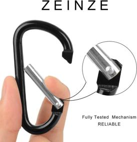 img 2 attached to 🔑 ZEINZE Carabiner Clip Set - 8 Pack of Small Aluminum D-Ring Spring Loaded Gate Keychain Carabiners for Improved Outdoor Camping and Locking Needs