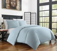 zen bamboo ultra soft 3-piece rayon derived from bamboo duvet cover set – hypoallergenic, wrinkle resistant king/cal king – sky blue: a dreamy bedding solution logo