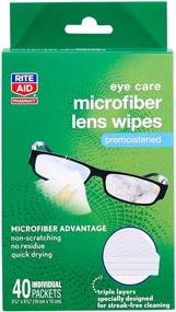 img 1 attached to Rite Aid Eye Care Microfiber Lens Wipes - 40 Count: Premium Cleaning Cloth for Spotless Glasses