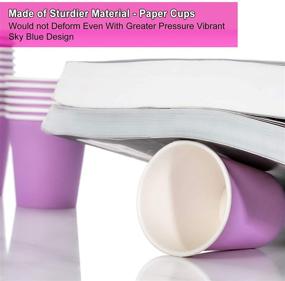 img 2 attached to 💜 360 Pack of Purple Mouthwash Cups: Disposable Paper Cups for Bathroom, Party, Picnic, BBQ, Travel, and Events