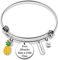 ivf pineapple gifts for infertility warriors: even miracles need time - inspiring ivf gift logo