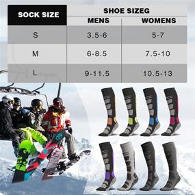 img 1 attached to 🧦 High-performance Merino Wool Knee High Ski Socks for Men and Women - Ideal for Winter Sports, Snowboarding, and Hunting