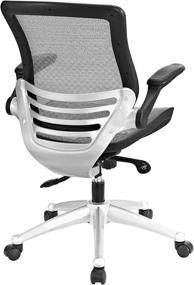 img 1 attached to 💺 Enhance Your Workspace with Modway Edge All Mesh Office Chair in Gray - Featuring Flip-Up Arms - Ideal for Computer Desks