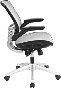 img 2 attached to 💺 Enhance Your Workspace with Modway Edge All Mesh Office Chair in Gray - Featuring Flip-Up Arms - Ideal for Computer Desks