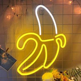 img 4 attached to 🍌 Iceagle Banana Neon Sign - Large Wall Decor Neon Signs, USB Powered 3D LED Art Sign, Light up Sign for Bedroom, Neon Light Sign for Bedroom Christmas Party Wedding Kids Living Room