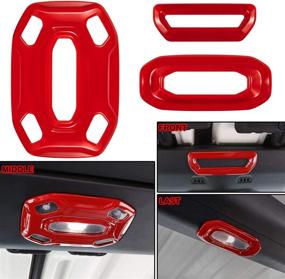 img 4 attached to Bonbo Car Front Middle Rear Reading Light Panel Cover Trim Interior Accessories For 2018