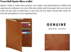 img 1 attached to 🐂 Stylish Texan Bull Leather Wallets: Must-Have Hipster Men's Accessories