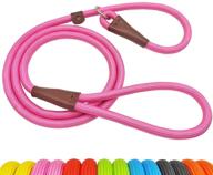 🐕 sepxufore rope slip lead dog leash: heavy duty 1/2” by 5ft solid colors 7+ climbing nylon round training leash for medium and large dogs logo