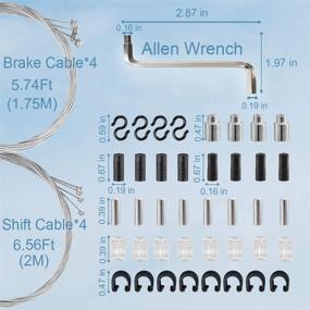 img 2 attached to 🚴 Osgow 8PCS Bike Brake Cable Shift Cable Kit: Premium Mountain Road Bicycle Cables with 41PCS Accessories