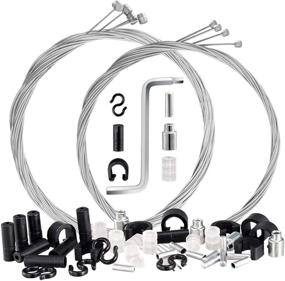 img 4 attached to 🚴 Osgow 8PCS Bike Brake Cable Shift Cable Kit: Premium Mountain Road Bicycle Cables with 41PCS Accessories