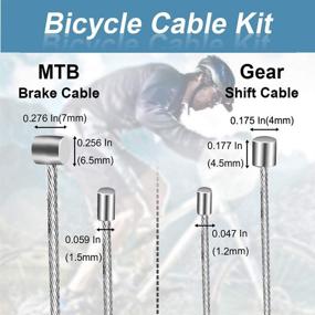 img 3 attached to 🚴 Osgow 8PCS Bike Brake Cable Shift Cable Kit: Premium Mountain Road Bicycle Cables with 41PCS Accessories