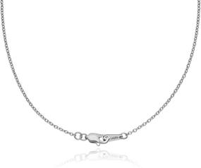img 4 attached to Elegant and Durable Sterling Silver Chain for Women and Girls – 1mm Italian Box Chain Necklace, 1.25mm Cable Chain, Lobster Claw Clasp – Available in Various Lengths