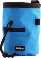 🧗 essential-z climbing chalk bag with belt, zippered pocket - ideal for climbing, gymnastics, weight lifting by two ogres logo