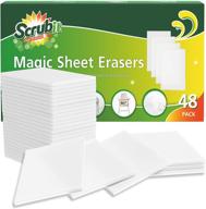 🧽 scrubit eraser sheets: 48-pack magic cleaning sponges for all-purpose household cleaning - kitchen, couch, bathroom, and hard-to-reach spaces logo