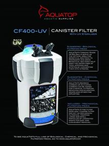 img 3 attached to 🐠 Aquatop CF Series Canister Filter - Enhanced with UV for 370 and 525 GPH